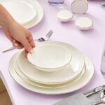 Karaca Fine Pearl Extra Wave 61 Parça 12 Kişilik Yemek Takımı Gold - Görsel 2