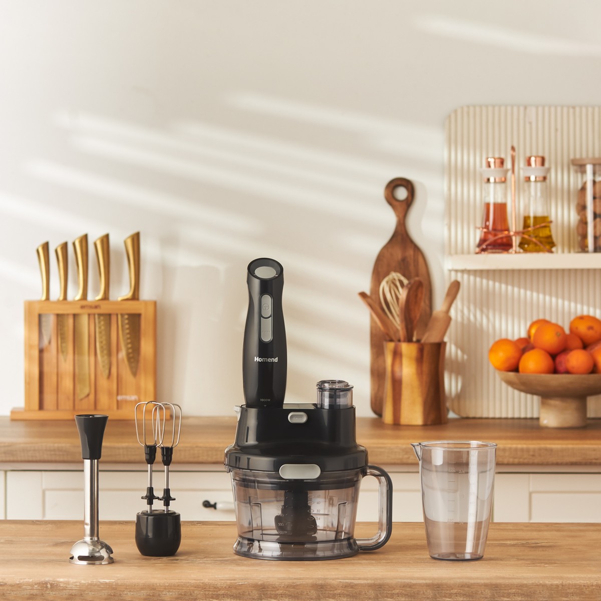 110000690746147.jpg Homend Functionall 2808H Mutfak Robotu Siyah Gri - Görsel 1