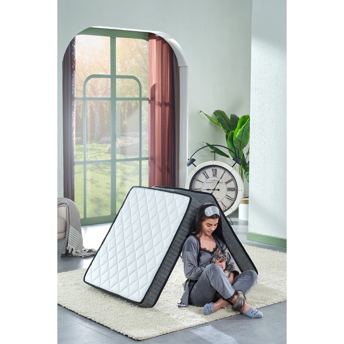 110000695692142.jpg Bera Yatak Deluxe Gri 70x180 Katlanır Yatak, Yer Yatağı, Misafir Yatağı, Kamp Yatağı (Ölçü Seçenekli) - Görsel 1