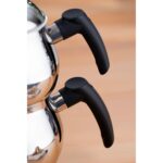 Acar Napoli Midi Paslanmaz Çelik İndüksiyon Tabanlı Çaydanlık Takımı 1,25 L + 1,60 L, Gümüş Renk, Bulaşık Makinesinde Yıkanabilir - Görsel 2