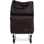 Ent Çanta MİLA Model Sessiz 6 Teker, Merdiven Çıkabilen, Katlanabilir Alışveriş ve Seyahat Çantası- Kahverengi - Görsel 2