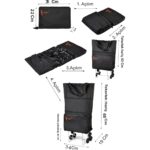 Ent Çanta MİLA Model Sessiz 6 Teker, Merdiven Çıkabilen, Katlanabilir Alışveriş ve Seyahat Çantası- Kahverengi - Görsel 3