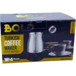 Bold Elektrikli Türk Kahve Pişirme Makinesi Inox Paslanmaz Çelik Cezve - Görsel 4