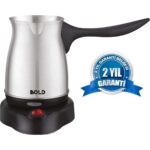 Bold Elektrikli Türk Kahve Pişirme Makinesi Inox Paslanmaz Çelik Cezve - Görsel 5