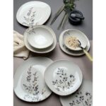 Tabak Evi Porselen Pebble Yemek Takımı Lila 4 Kişilik 12 parça - Görsel 4