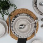 Arna Porselen Ekose 16 Parça 4 Kişilik Yemek Takımı Düz - Görsel 3