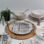 Arna Porselen Ekose 16 Parça 4 Kişilik Yemek Takımı Düz - Görsel 5