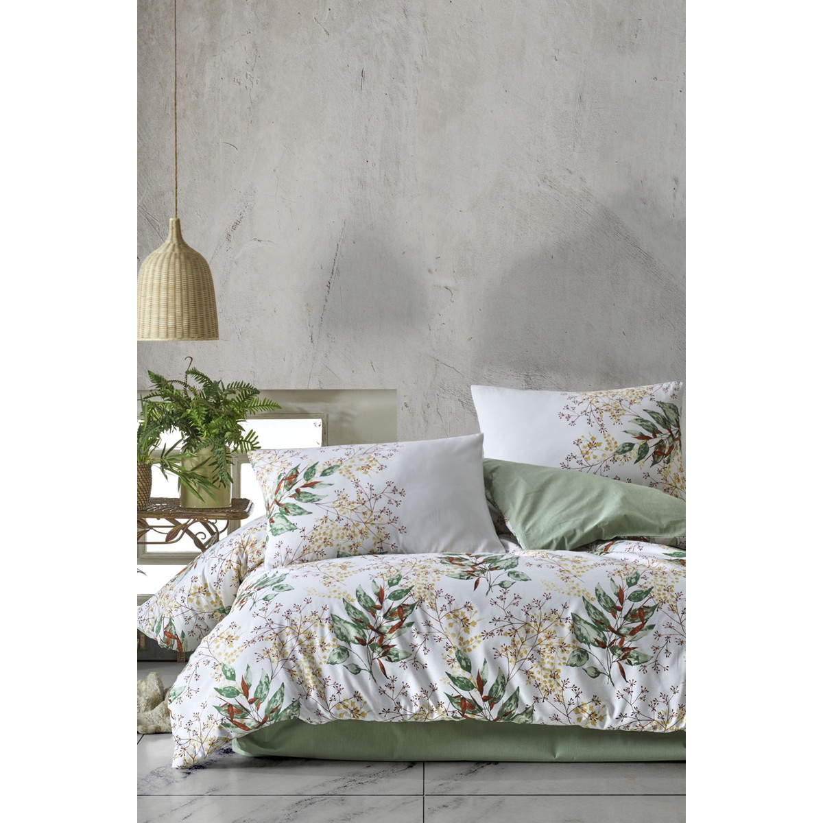 110000702715409.jpg Elart Elart fitted Nevresim Takımı Çift Kişilik Doğal Pamuk Ranfors 4 Parça - Görsel 1