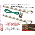 Gökbin Alüminyum Balkon Çamaşır Kurutmalık Askısı Kare Küpeşte Çamaşırlık Kızaklı Bronz