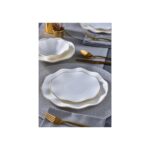 Güral Porselen 24 Parça 6 Kişilik Krem Bone Porselen Yemek Takımı – Pürüzsüz Yüzey, Şık ve Dayanıklı - Görsel 3