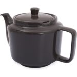 FERRAGNI Home Porcellana Firenze  Porselen Demlik Çay Makineleri Çaydanlık Semaver Için Uyumlu 1200 cc Füme Renk