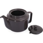 FERRAGNI Home Porcellana Firenze  Porselen Demlik Çay Makineleri Çaydanlık Semaver Için Uyumlu 1200 cc Füme Renk - Görsel 4