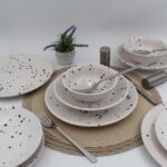 Arna Porselen Point 8 Parça 2 Kişilik Yemek Takımı Kobalt