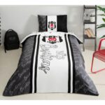 Taç Beşiktaş 1903 Glow Tek Kişilik 120X200 Lastikli Çarşaflı Nevresim Takımı