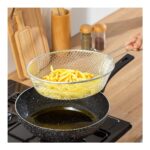 Porsima Yanmaz Yapışmaz Granit Fritöz Sepetli Patates Kızartma Tavası 2 Parça 28 cm - Görsel 2