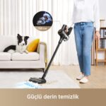 Dreame R10 Pro Dikey Süpürge, 65 Dakika Uzun Çalışma Süreli Dikey Süpürge, Hafif ve Anti-Tangle özellikli, Sert Zemin, Halı ve Evcil Hayvan Tüyleri için 150 AW Güçlü Emişli El Süpürgesi - Görsel 2