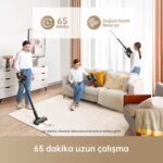 Dreame R10 Pro Dikey Süpürge, 65 Dakika Uzun Çalışma Süreli Dikey Süpürge, Hafif ve Anti-Tangle özellikli, Sert Zemin, Halı ve Evcil Hayvan Tüyleri için 150 AW Güçlü Emişli El Süpürgesi - Görsel 3