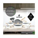 Karaca Kristal Parçacıklı Yanmaz Yapışmaz 15 Parça Tencere Seti ( Pfas ve Zararlı Kimyasallar Içermez) Türkiye’de Ilk ve Tek Swisscrystal Yüzey + Hediyeli - Görsel 2