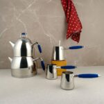 Aryıldız Family Çaydanlık ve Cezve Takımı Lacivert