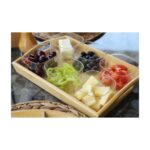 Bambum Duo 400ML 6'lı Bambu Tepsili Bambu Vakumlu Kapaklı Cam Kahvaltılık - Görsel 4