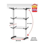 İnova Herevdeinova Raptor 3 Katlı Mega Boy Xxl Tekerlekli Alüminyum Çamaşırlık Kurutmalık - Görsel 2