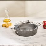 Karaca Salvador Biogranit Karnıyarık Tenceresi - Dayanıklı Granit Kaplama, Cam Kapaklı, 30 x 8,5 cm, 5,3 Litre