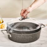 Karaca Salvador Biogranit Karnıyarık Tenceresi - Dayanıklı Granit Kaplama, Cam Kapaklı, 30 x 8,5 cm, 5,3 Litre - Görsel 2