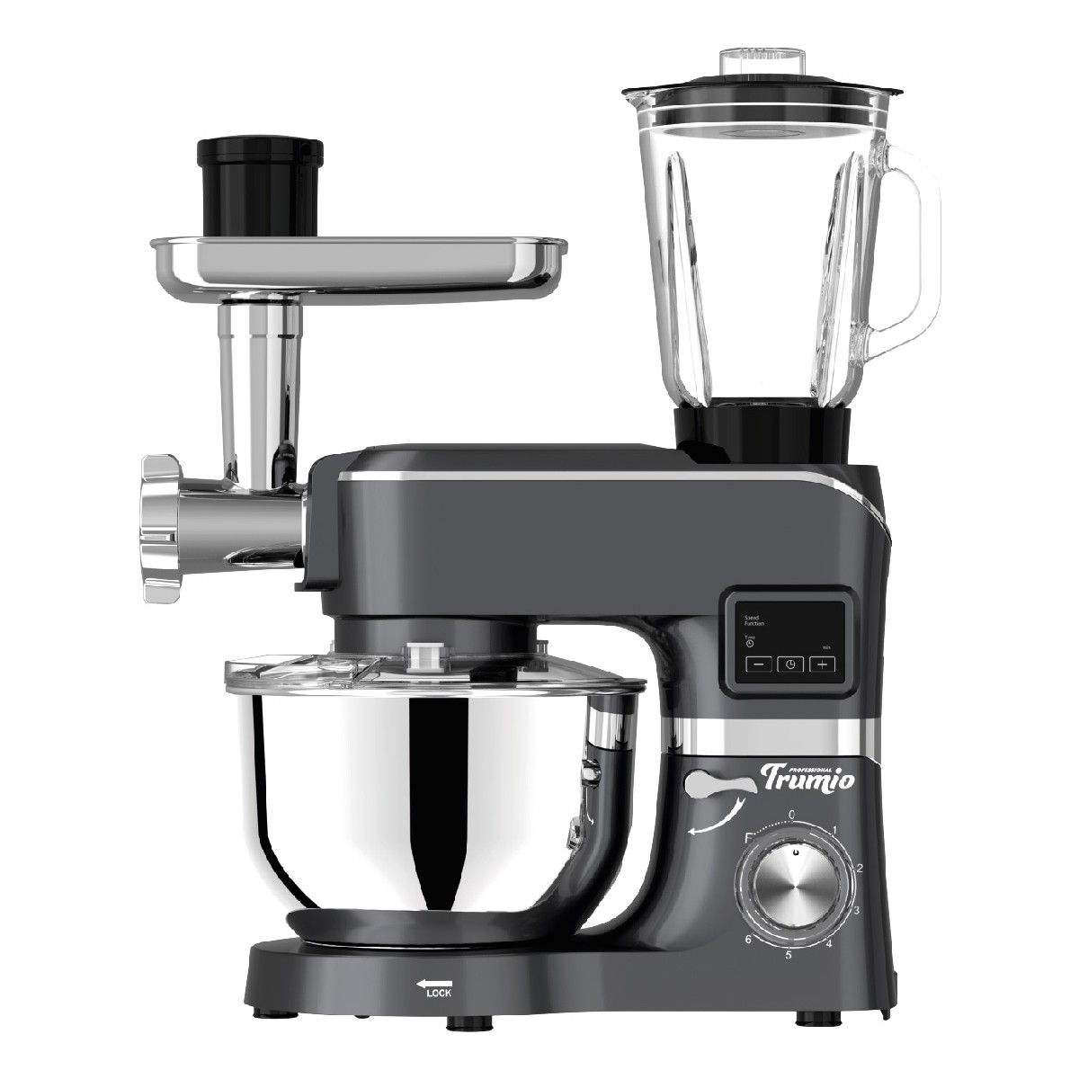 110000726256590.jpg Trumio Çok Işlevli Kıyma Çekme - Hamur Mayalama - Blender Makinesi - Görsel 1