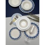 Tabak Evi Porselen Bonsai Blue Garden Yemek Takımı 4 Kişilik 16 Parça - Görsel 3