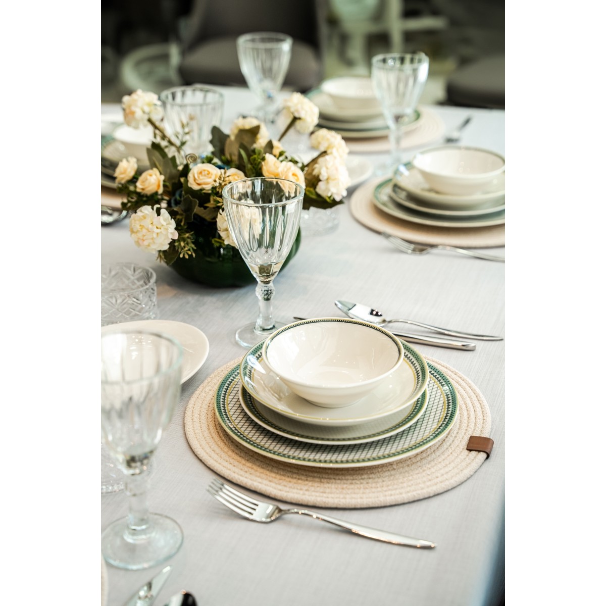 110000727267426.jpg Rubi Porselen Dubai 24 Parça 6 Kişilik Porselen Yemek Takımı - Görsel 1