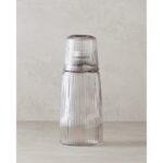 English Home Botelya Cam Başucu Sürahi Antrasit