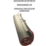 Rafadi Çift Kişilik Katlanır Taşınabilir Kulplu Kamp Otel Yazlık Yurt Yatağı Ped Yatak Şilte 150*200 - Görsel 2