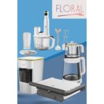 Beko Floral Serisi Küçük Ev Aletleri Seti 2400 W Tost Makinesi ve 1900 W Çay Makinesi