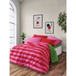 Cozy Home Popping Colors Çift Kişilik Lastikli Çarşaflı Nevresim Takımı Cherie Yeşil - Görsel 2