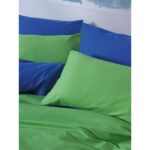 Cozy Home Popping Colors Çift Kişilik Lastikli Çarşaflı Nevresim Takımı Sage Yeşil-Mavi - Görsel 3