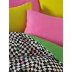 Cozy Home Popping Colors Çift Kişilik Lastikli Çarşaflı Nevresim Takımı Dazzle Yeşil - Görsel 3
