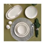 Güral Porselen ATINA-65781 Bantlı 54 Parça 12 Kişilik Porselen Yemek Takımı