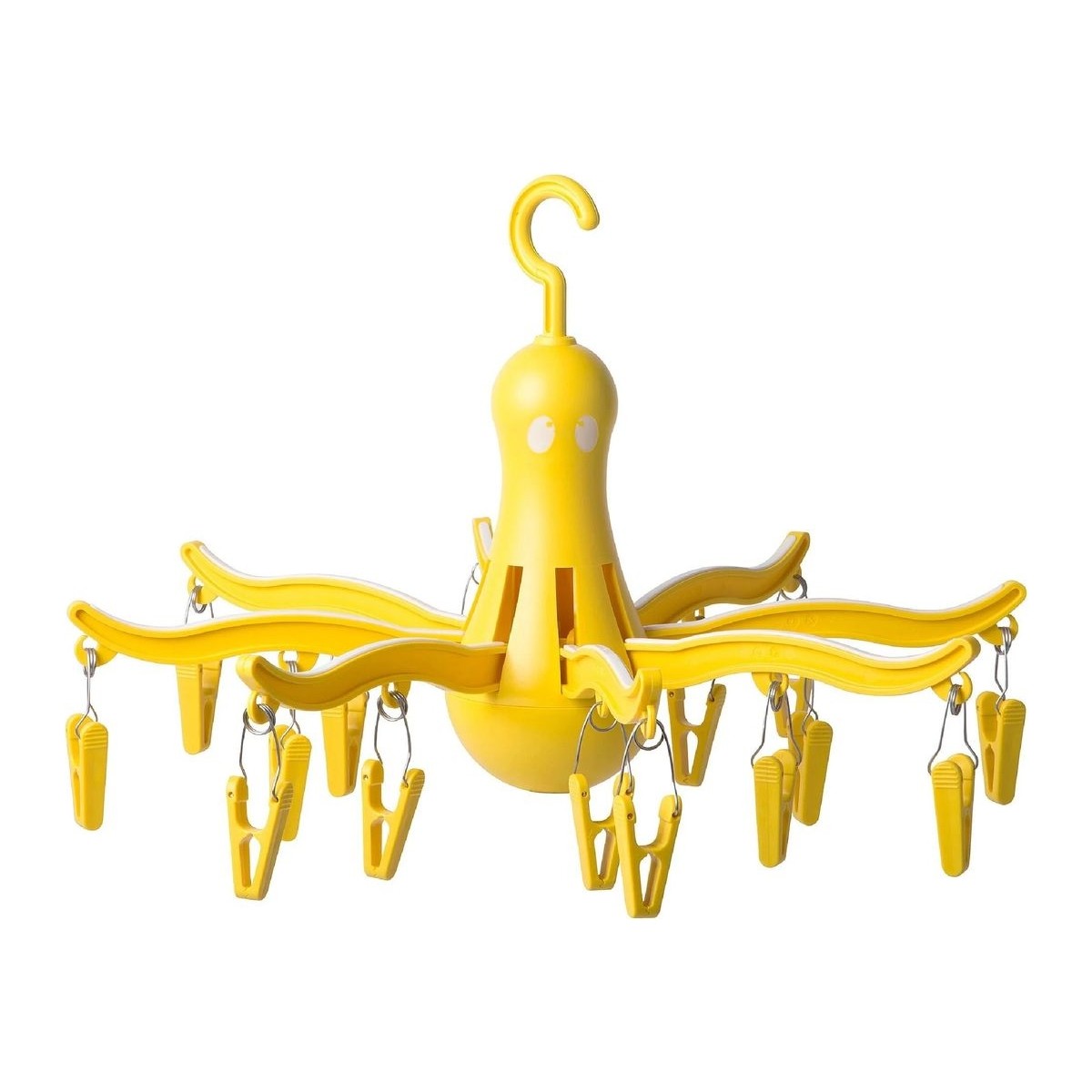 110000738518334.jpg IKEA Pressa Çamaşır Kurutma Askılığı, Sarı, 16 Mandallı - Görsel 1