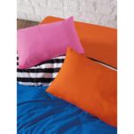 Cozy Home Popping Colors Çift Kişilik Lastikli Çarşaflı Nevresim Takımı Dusk Mavi - Görsel 3