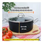 Meşeler Granit Tencere Derin Siyah- Inox - Görsel 2