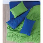 Cozy Home Popping Colors Çift Kişilik Lastikli Çarşaflı Nevresim Takımı Sage Yeşil-Mavi