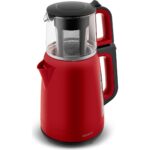 Karaca Mega Tea 1501 Cam Çay Makinesi Cherry Red 1500 W - Görsel 5