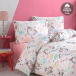 Cote Blanc Unicorn %100 Pamuk Tek Kişilik Lastikli Çarşaflı Nevresim Takımı