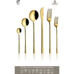 Amboss Galaxy - Hare 12 Kişilik 53 Parça Porselen Takımı Gold + Ruby 72 Parça Çatal Kaşık Bıçak Takımı Gold - Görsel 2