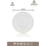 Amboss Galaxy - Hare 12 Kişilik 53 Parça Porselen Takımı Gold + Ruby 72 Parça Çatal Kaşık Bıçak Takımı Gold - Görsel 3