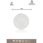 Amboss Galaxy - Hare 12 Kişilik 53 Parça Porselen Takımı Gold + Ruby 72 Parça Çatal Kaşık Bıçak Takımı Gold - Görsel 5