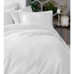 My Story Lastikli Çarşaflı Çift Kişilik Nevresim Takımı Saten Beyaz - Görsel 2