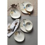 Tabak Evi Porselen Flor Azul Pebble Yemek Takımı 4 Kişilik 12 Parça - Görsel 5