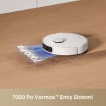 Mova S10 Plus Robot Süpürge ve Paspas, 7,000PA Vormax™ Emiş, Dualboost 2.0 Sistemi, Akıllı Halı Temizleme, Yükseltilebilir Tam Kauçuk Silindirik Fırça - Görsel 4
