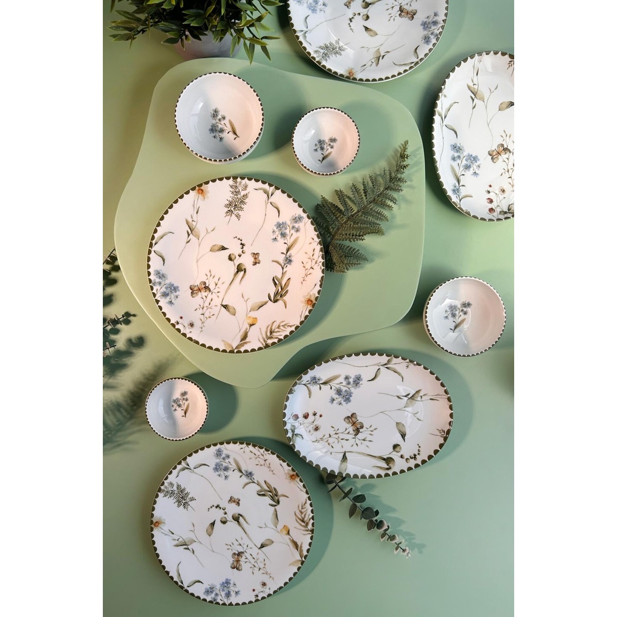 110000752660661.jpg Kütahya Porselen Zeugma 14 Parça 6 Kişilik Kahvaltı Takımı 880785 - Görsel 1